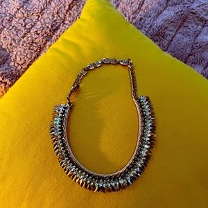 Stella Dot Metal and Crystal Necklace
